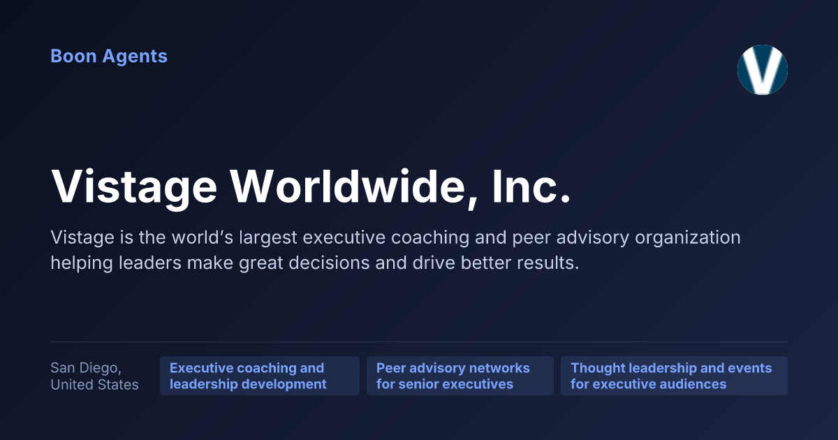 Vistage Worldwide, Inc. — company overview