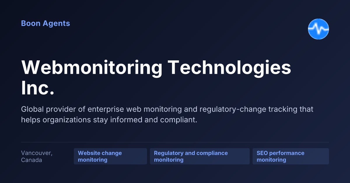 Webmonitoring Technologies Inc. — company overview