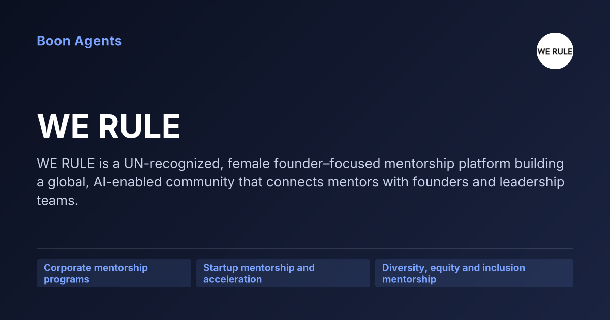 WE RULE — company overview