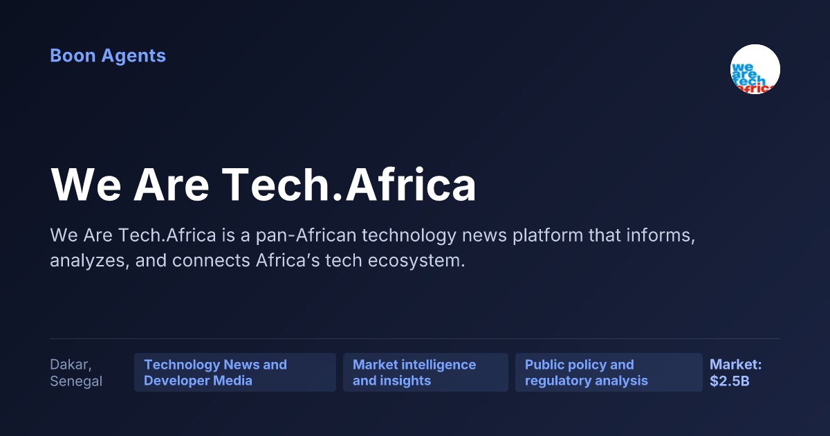 We Are Tech.Africa — company overview