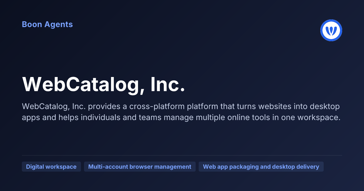 WebCatalog, Inc. — company overview