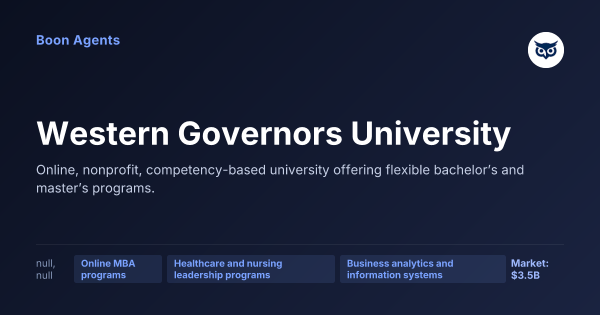 Western Governors University — company overview