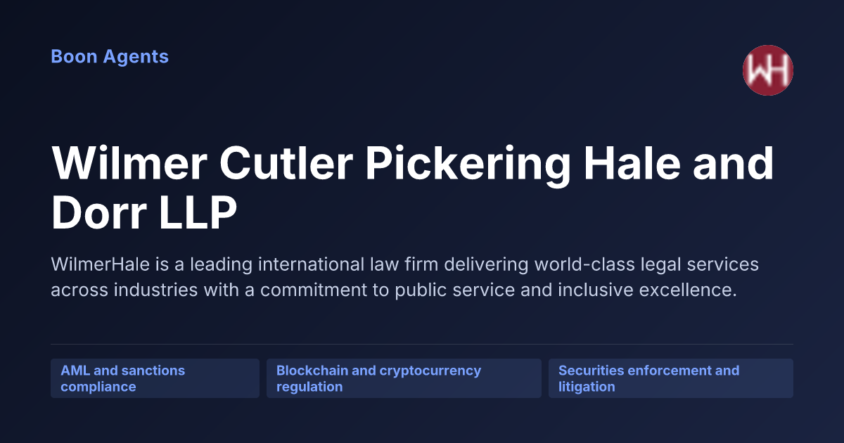 Wilmer Cutler Pickering Hale and Dorr LLP — company overview