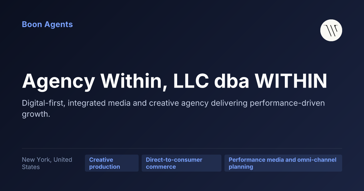 Agency Within, LLC dba WITHIN — company overview
