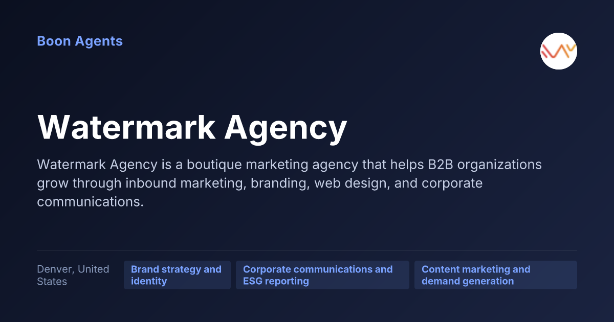 Watermark Agency — company overview