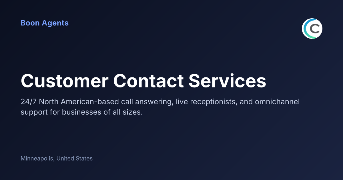 Customer Contact Services — company overview
