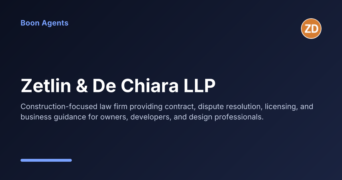 Zetlin & De Chiara LLP — company overview