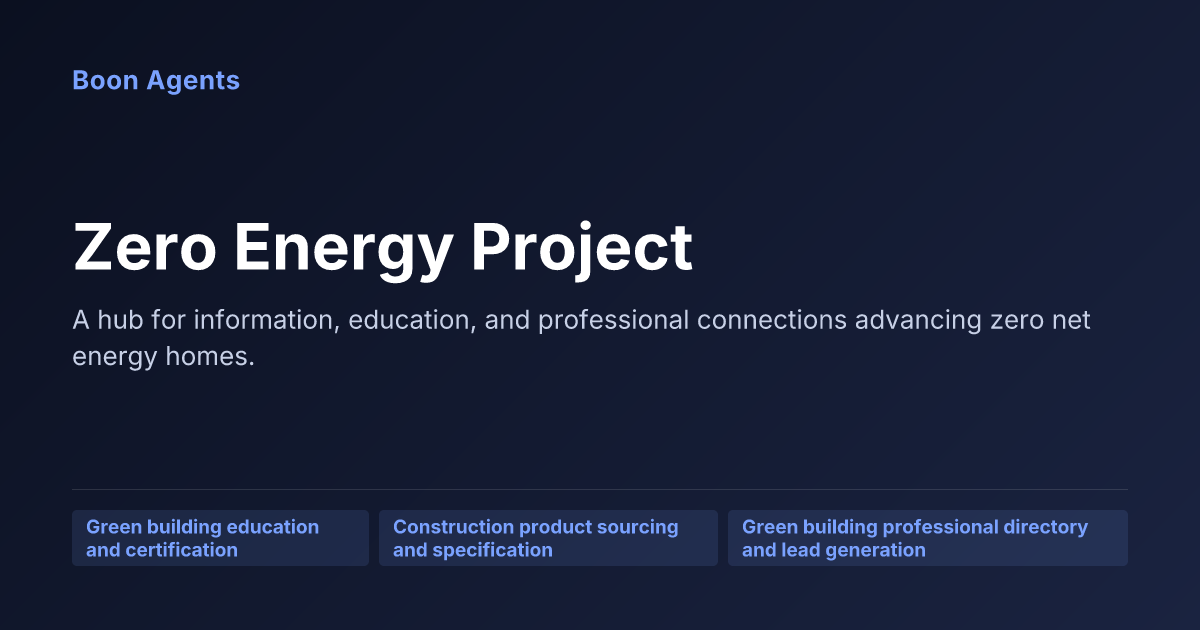 Zero Energy Project — company overview